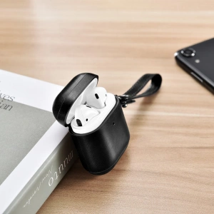 Hurtownia GSM - Etui iCarer Leather Vintage Apple AirPods 2/1 + černý pásek - ICR257 - {ean13} - Hurt