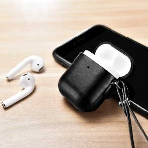 Hurtownia GSM - Etui iCarer Leather Vintage Apple AirPods 2/1 + černý pásek - ICR257 - {ean13} - Hurt