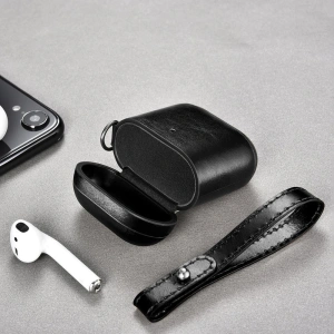 Hurtownia GSM - Etui iCarer Leather Vintage Apple AirPods 2/1 + černý pásek - ICR257 - {ean13} - Hurt