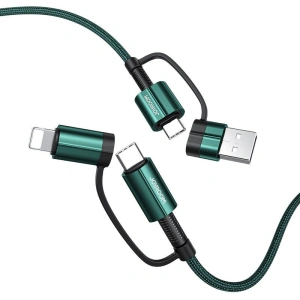 Hurtownia GSM - Kábel Joyroom 4w1 USB-C/USB-A - USB-C/Lithtning Gyors Töltés Power Delivery 3 A 60 W 1,8 m zöld (S-1830G3) - JYR560 - {ean13} - Hurt