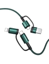 Kabel Joyroom 4w1 USB-C/USB-A - USB-C/Lithtning Quick Charge Power Delivery 3 A 60 W 1,8 m grün (S-1830G3)