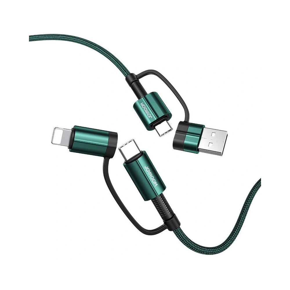Hurtownia GSM - Kabel Joyroom 4w1 USB-C/USB-A - USB-C/Lithtning Quick Charge Power Delivery 3 A 60 W 1,8 m grün (S-1830G3) - JYR560 - {ean13} - Hurt