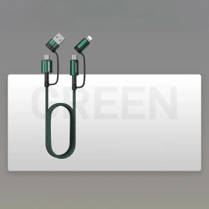 Hurtownia GSM - Kábel Joyroom 4w1 USB-C/USB-A - USB-C/Lithtning Gyors Töltés Power Delivery 3 A 60 W 1,8 m zöld (S-1830G3) - JYR560 - {ean13} - Hurt