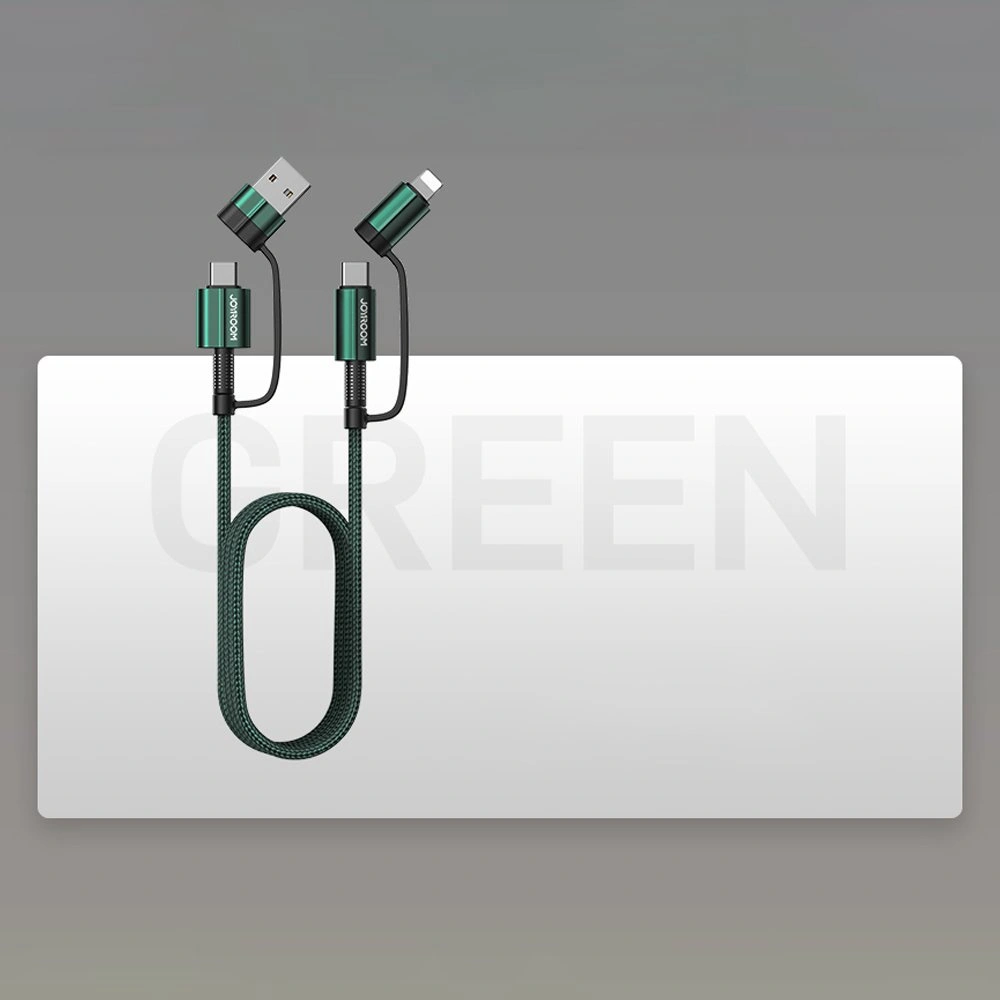 Wholesale Joyroom 4in1 USB-C/USB-A - USB-C/Lithtning Cable Quick Charge Power Delivery 3 A 60 W 1,8 m green (S-1830G3) - JYR560 - {ean13} - Hurt