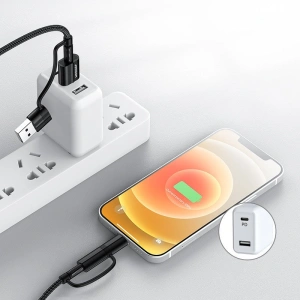 Hurtownia GSM - Kábel Joyroom 4w1 USB-C/USB-A - USB-C/Lithtning Gyors Töltés Power Delivery 3 A 60 W 1,8 m zöld (S-1830G3) - JYR560 - {ean13} - Hurt