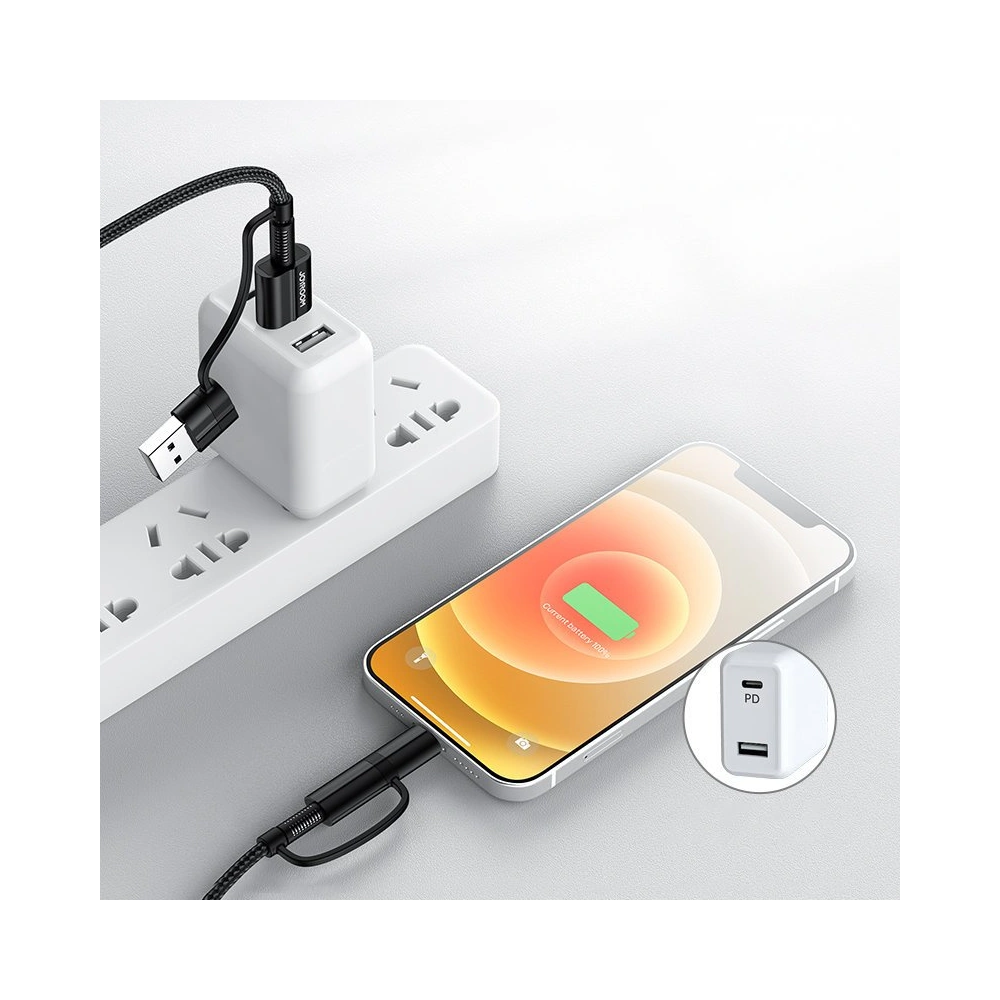 Hurtownia GSM - Kabel Joyroom 4w1 USB-C/USB-A - USB-C/Lithtning Quick Charge Power Delivery 3 A 60 W 1,8 m grün (S-1830G3) - JYR560 - {ean13} - Hurt
