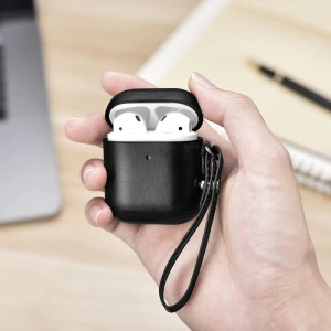 Hurtownia GSM - Etui iCarer Leather Vintage Apple AirPods 2/1 + černý pásek - ICR257 - {ean13} - Hurt