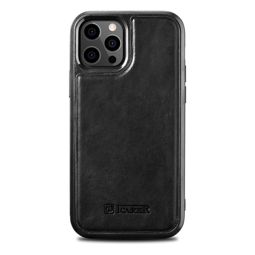 Hurtownia GSM - Etui iCarer Leather Oil Wax Apple iPhone 12 Pro Max černé - ICR258 - {ean13} - Hurt