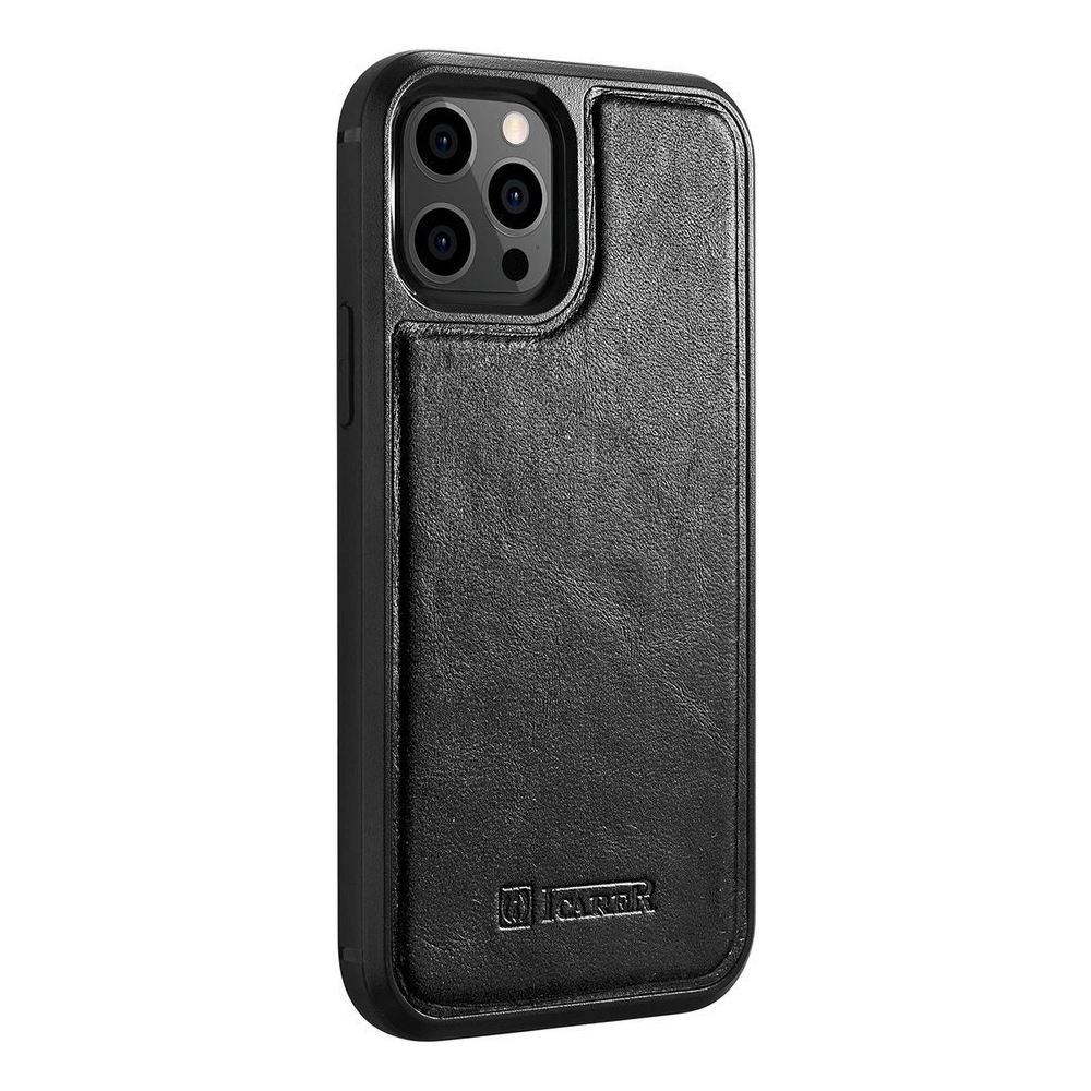 Hurtownia GSM - Etui iCarer Leather Oil Wax Apple iPhone 12 Pro Max černé - ICR258 - {ean13} - Hurt