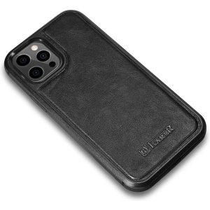 Hurtownia GSM - Etui iCarer Leather Oil Wax Apple iPhone 12 Pro Max czarny - ICR258 - {ean13} - Hurt