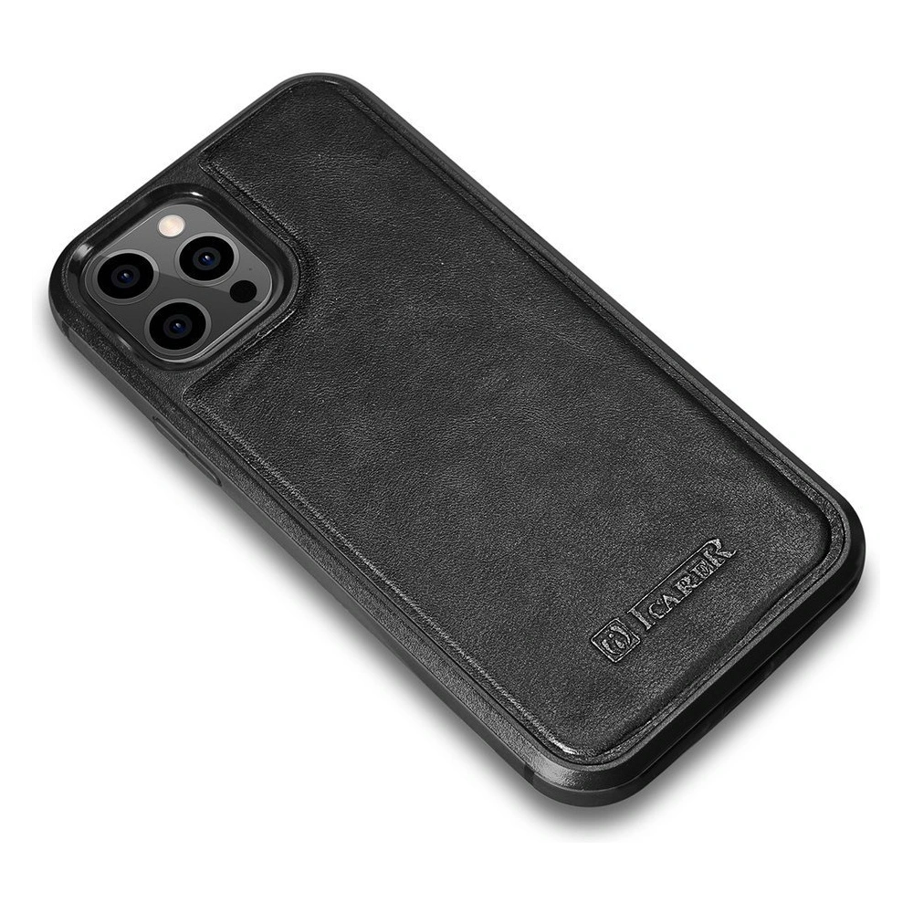 Hurtownia GSM - Etui iCarer Leather Oil Wax Apple iPhone 12 Pro Max černé - ICR258 - {ean13} - Hurt