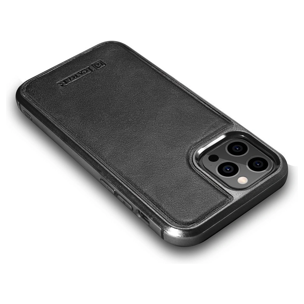 Hurtownia GSM - Etui iCarer Leather Oil Wax Apple iPhone 12 Pro Max černé - ICR258 - {ean13} - Hurt