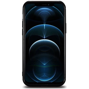 Wholesale iCarer Leather Oil Wax Apple iPhone 12 Pro Max black - ICR258 - {ean13} - Hurt