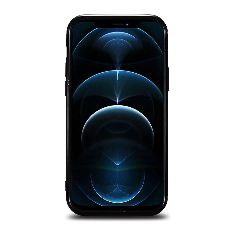 Hurtownia GSM - Case iCarer Leder Öl Wachs Apple iPhone 12 Pro Max schwarz - ICR258 - {ean13} - Hurt