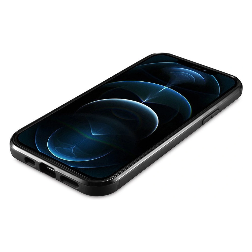Hurtownia GSM - Case iCarer Leder Öl Wachs Apple iPhone 12 Pro Max schwarz - ICR258 - {ean13} - Hurt