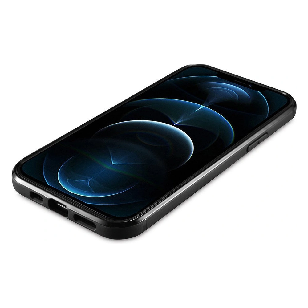 Hurtownia GSM - Etui iCarer Bőr Olaj Viasz Apple iPhone 12/12 Pro fekete - ICR260 - {ean13} - Hurt
