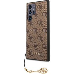 Wholesale Guess GUHCS23LGF4GBR Samsung Galaxy S23 Ultra brown hardcase 4G Charms Collection - GUE2367 - {ean13} - Hurt