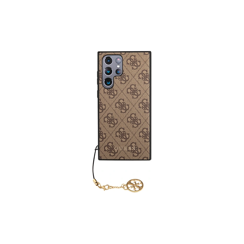 Hurtownia GSM - Case Guess GUHCS23LGF4GBR Samsung Galaxy S23 Ultra braun/brown Hardcase 4G Charms Collection - GUE2367 - {ean13} - Hurt
