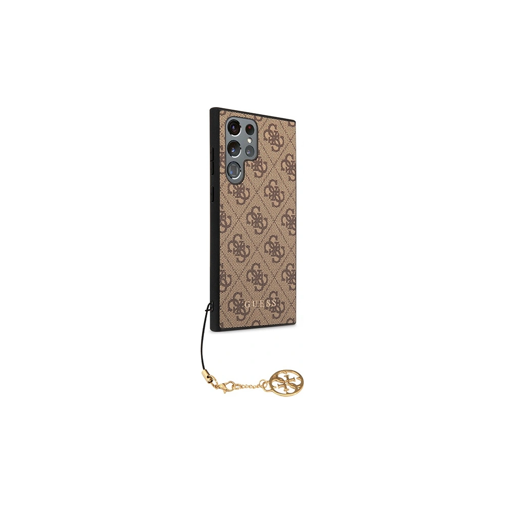 Hurtownia GSM - Case Guess GUHCS23LGF4GBR Samsung Galaxy S23 Ultra braun/brown Hardcase 4G Charms Collection - GUE2367 - {ean13} - Hurt