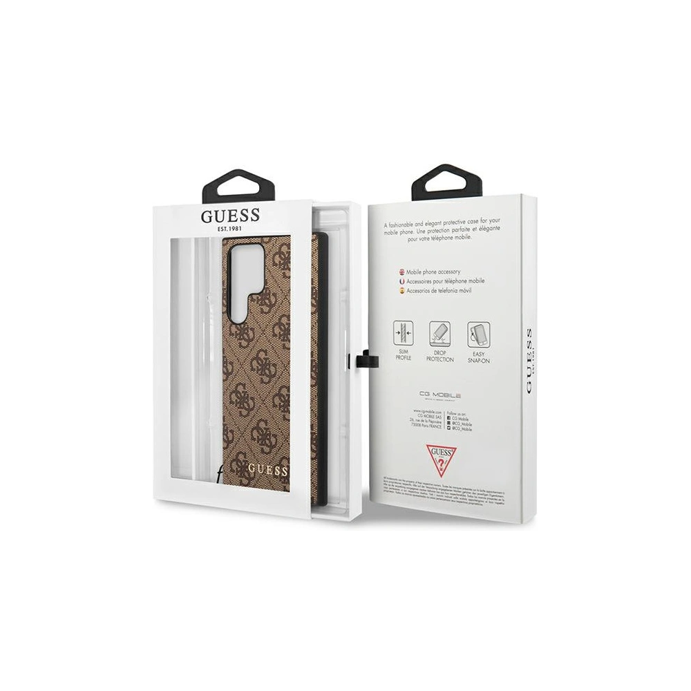 Hurtownia GSM - Case Guess GUHCS23LGF4GBR Samsung Galaxy S23 Ultra braun/brown Hardcase 4G Charms Collection - GUE2367 - {ean13} - Hurt