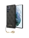 Case Guess GUHCS23LGF4GGR Samsung Galaxy S23 Ultra grau/hardcase 4G Charms Collection
