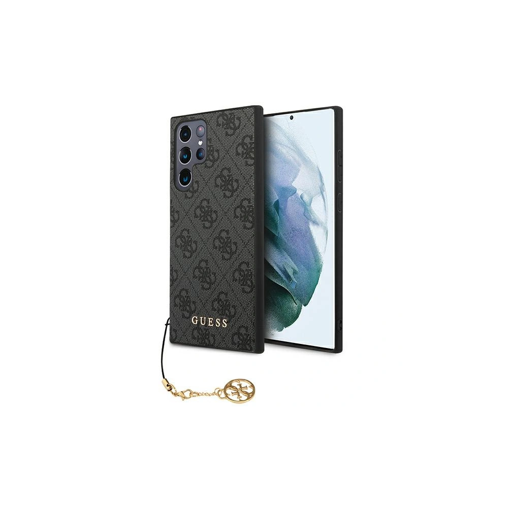 Hurtownia GSM - Case Guess GUHCS23LGF4GGR Samsung Galaxy S23 Ultra grau/hardcase 4G Charms Collection - GUE2368 - {ean13} - Hurt