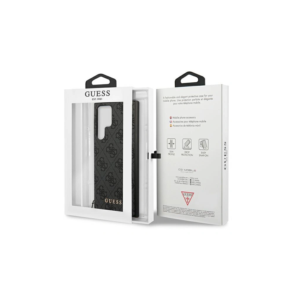 Hurtownia GSM - Case Guess GUHCS23LGF4GGR Samsung Galaxy S23 Ultra grau/hardcase 4G Charms Collection - GUE2368 - {ean13} - Hurt