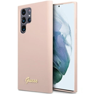 Hurtownia GSM - Case Guess GUHCS23LLSLMGPP Samsung Galaxy S23 Ultra rosa/pink Hardcase Silikon Schriftzug Metall-Logo - GUE2369 - {ean13} - Hurt