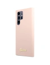 Hurtownia GSM - Case Guess GUHCS23LLSLMGPP Samsung Galaxy S23 Ultra rosa/pink Hardcase Silikon Schriftzug Metall-Logo - GUE2369 - {ean13} - Hurt