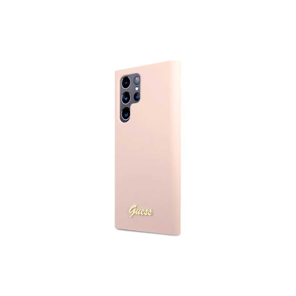 Hurtownia GSM - Case Guess GUHCS23LLSLMGPP Samsung Galaxy S23 Ultra rosa/pink Hardcase Silikon Schriftzug Metall-Logo - GUE2369 - {ean13} - Hurt
