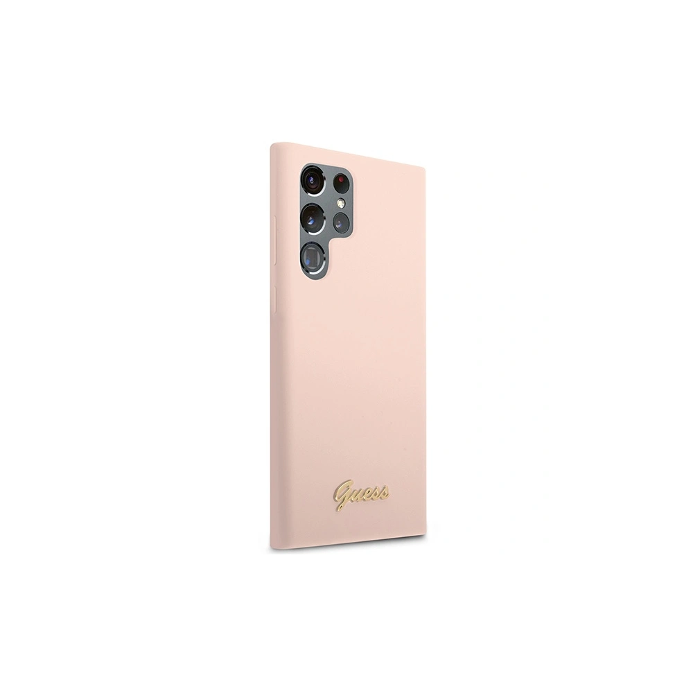 Hurtownia GSM - Case Guess GUHCS23LLSLMGPP Samsung Galaxy S23 Ultra rosa/pink Hardcase Silikon Schriftzug Metall-Logo - GUE2369 - {ean13} - Hurt
