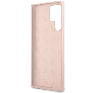 Wholesale Guess GUHCS23LLSLMGPP Samsung Galaxy S23 Ultra pink hardcase Silicone Script Metal Logo - GUE2369 - {ean13} - Hurt