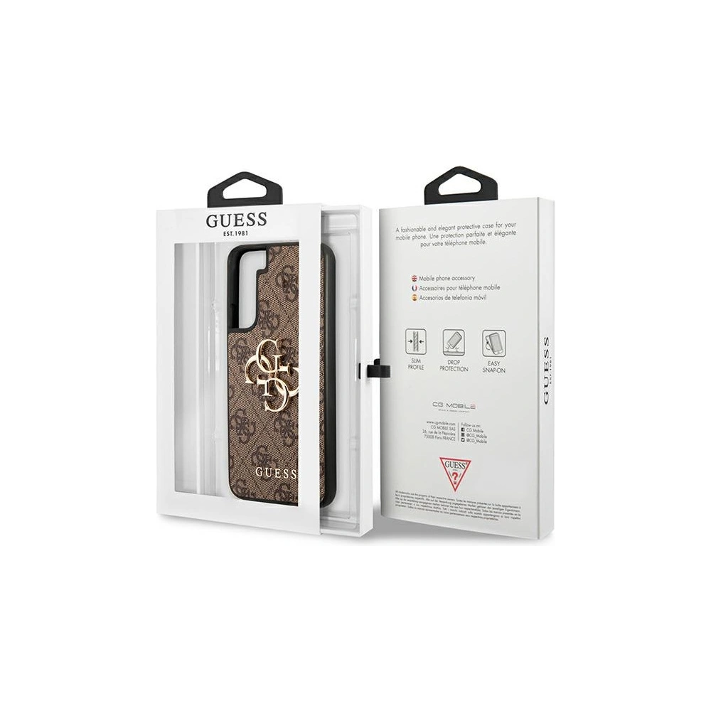 Hurtownia GSM - Case Guess GUHCS23M4GMGBR Samsung Galaxy S23+ Plus braun/brown Hardcase 4G Big Metal Logo - GUE2370 - {ean13} - Hurt
