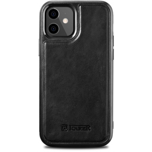iCarer Distributor - 6958955876581 - ICR261 - iCarer Leather Oil Wax Apple iPhone 12 mini black - B2B homescreen