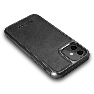 Hurtownia GSM - Case iCarer Lederölwachs für Apple iPhone 12 mini schwarz - ICR261 - {ean13} - Hurt