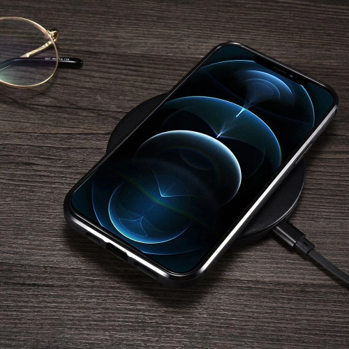 Etui iCarer Leather Oil Wax Apple iPhone 12 mini czarny