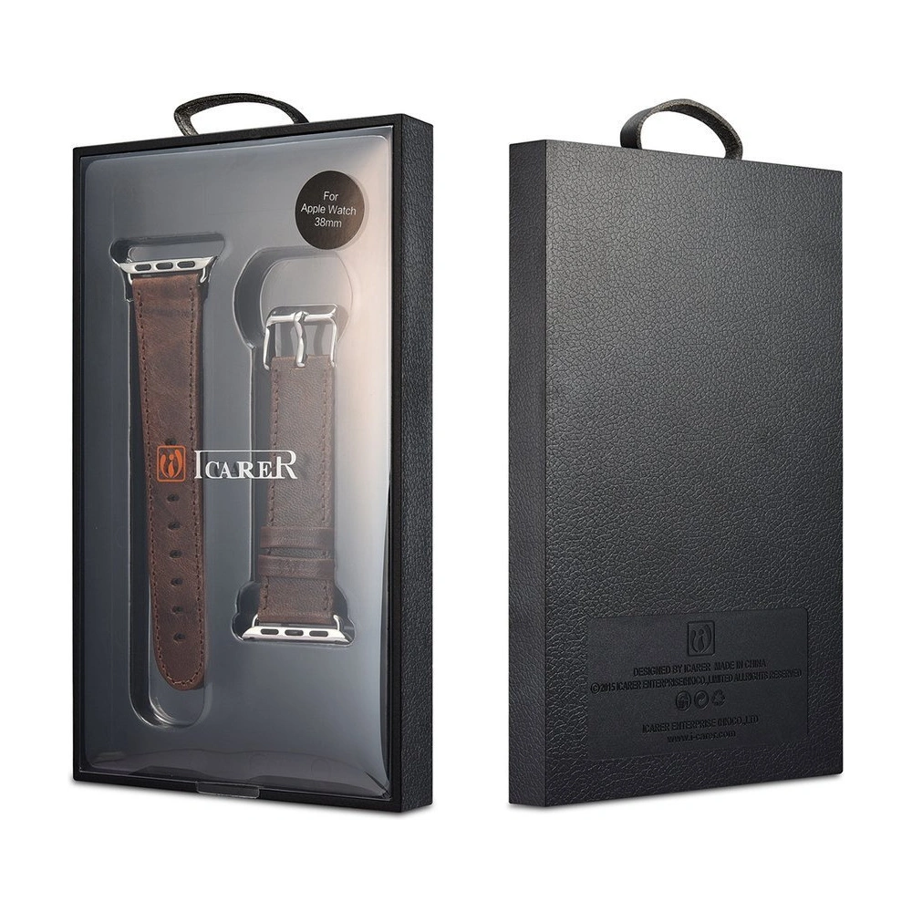 Hurtownia GSM - iCarer Leder Vintage Apple Watch 4/5/6/7/SE/8/9/10 40/41/42mm dunkelblau - ICR262 - {ean13} - Hurt