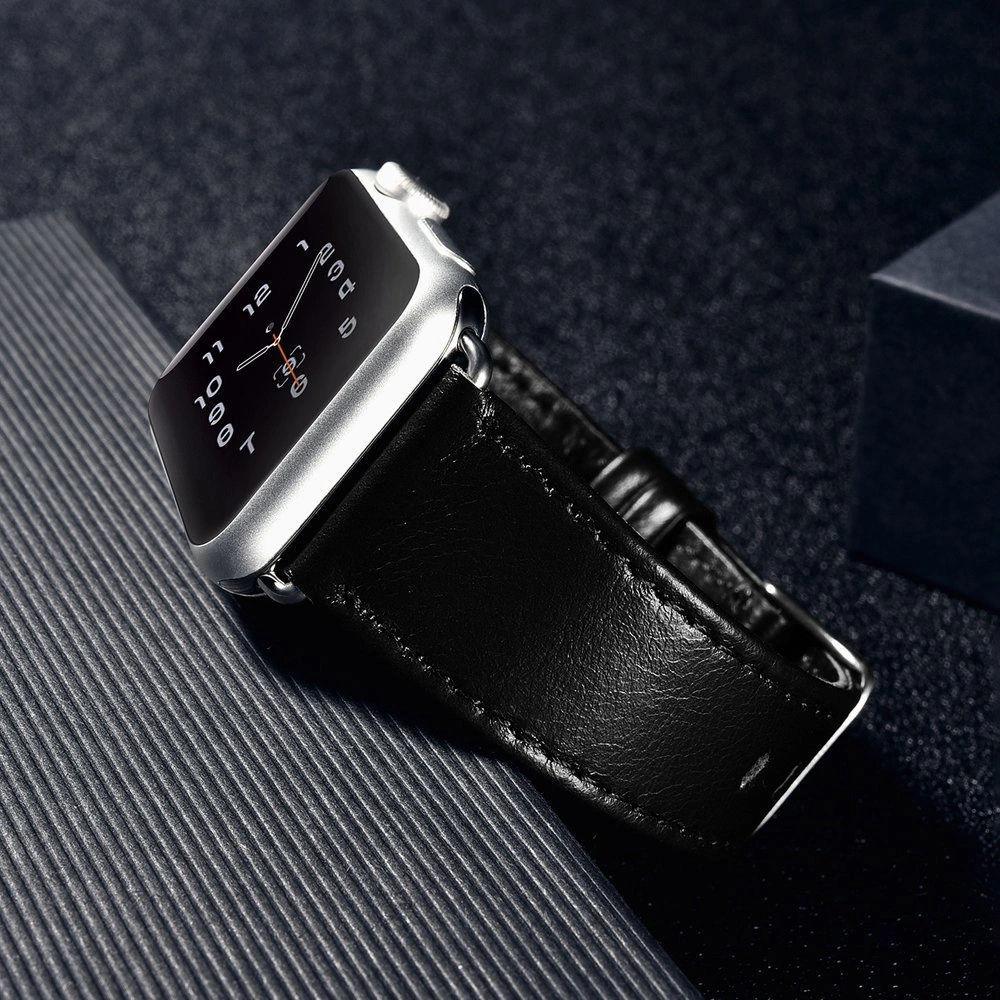 Hurtownia GSM - Pasek iCarer Leather Vintage Apple Watch 4/5/6/7/SE/8/9/10 40/41/42mm ciemnoniebieski - ICR262 - {ean13} - Hurt