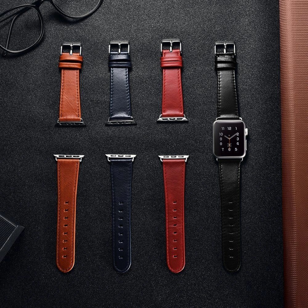 Hurtownia GSM - Pasek iCarer Leather Vintage Apple Watch 4/5/6/7/SE/8/9/10 40/41/42mm ciemnoniebieski - ICR262 - {ean13} - Hurt