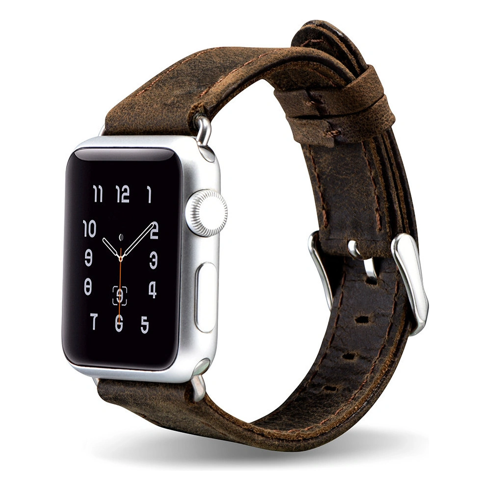 Hurtownia GSM - Pasek iCarer Bőr Crazy Horse Apple Watch 4/5/6/7/SE/8/9/10 40/41/42mm barna - ICR263 - {ean13} - Hurt