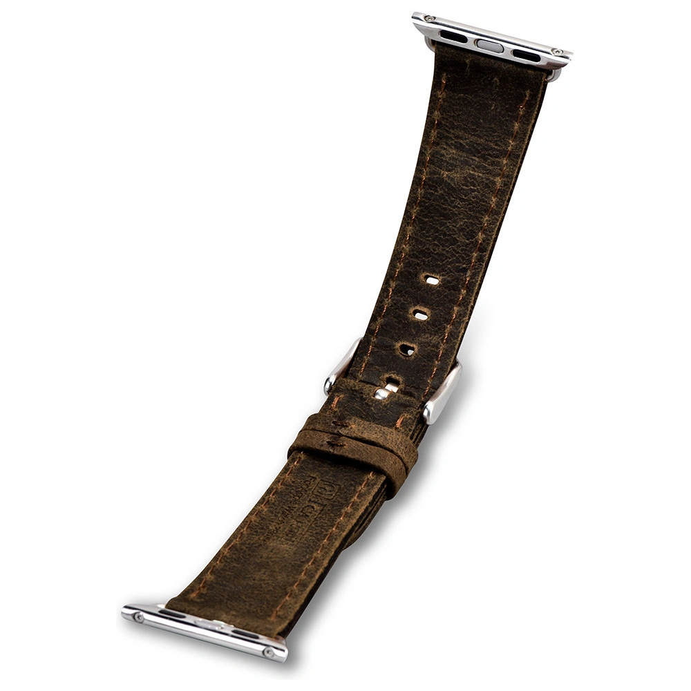 Hurtownia GSM - Pasek iCarer Leather Crazy Horse Apple Watch 4/5/6/7/SE/8/9/10 40/41/42mm brązowy - ICR263 - {ean13} - Hurt