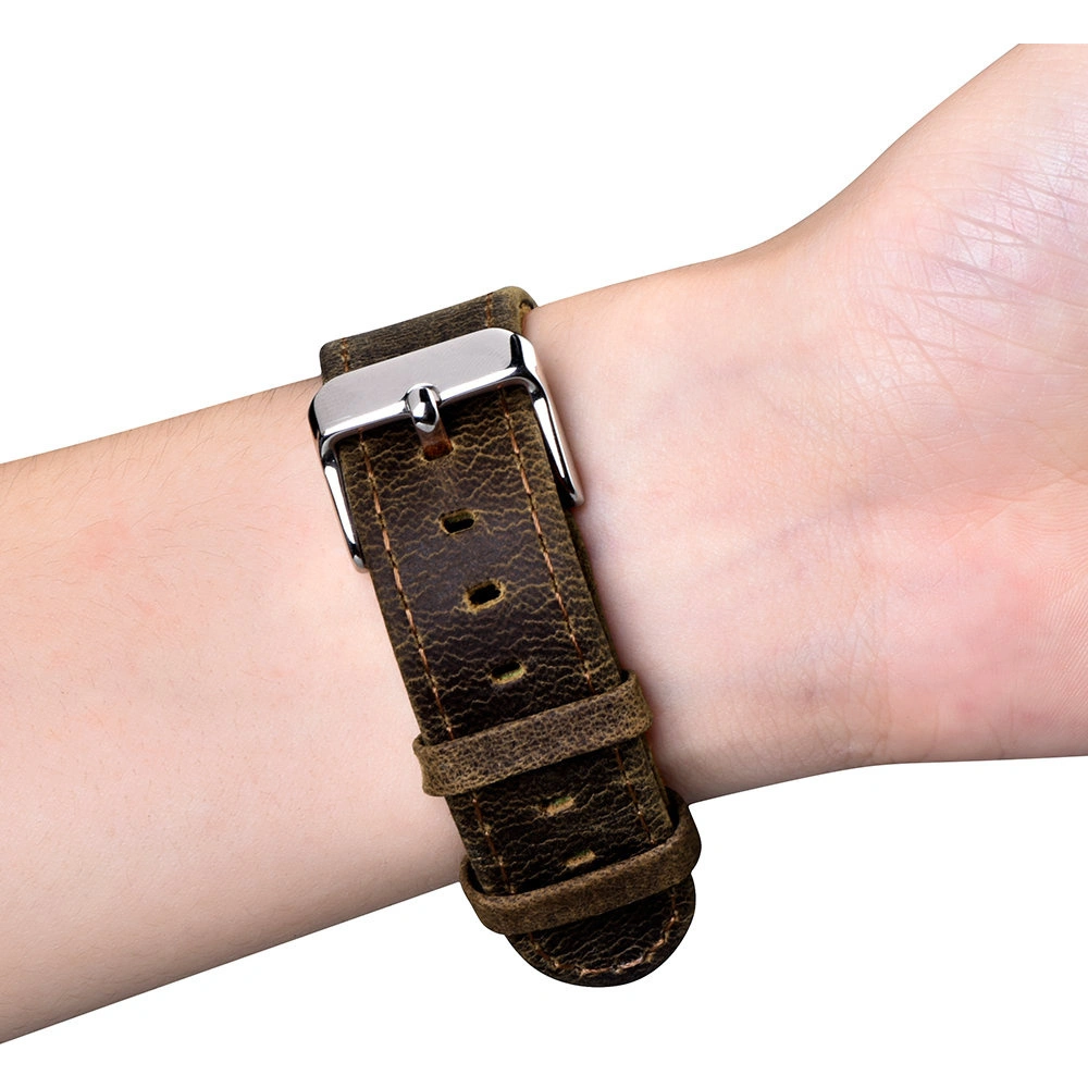Hurtownia GSM - Pasek iCarer Leather Crazy Horse Apple Watch 4/5/6/7/SE/8/9/10 40/41/42mm brązowy - ICR263 - {ean13} - Hurt