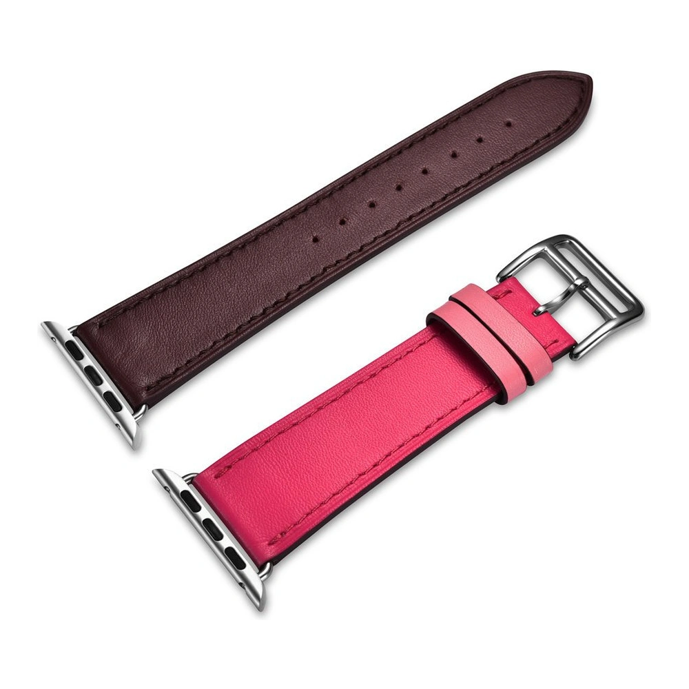 Hurtownia GSM - iCarer Leder Apple Watch 4/5/6/7/SE/8/9/Ultra 44/45/49mm braun-rosa - ICR265 - {ean13} - Hurt