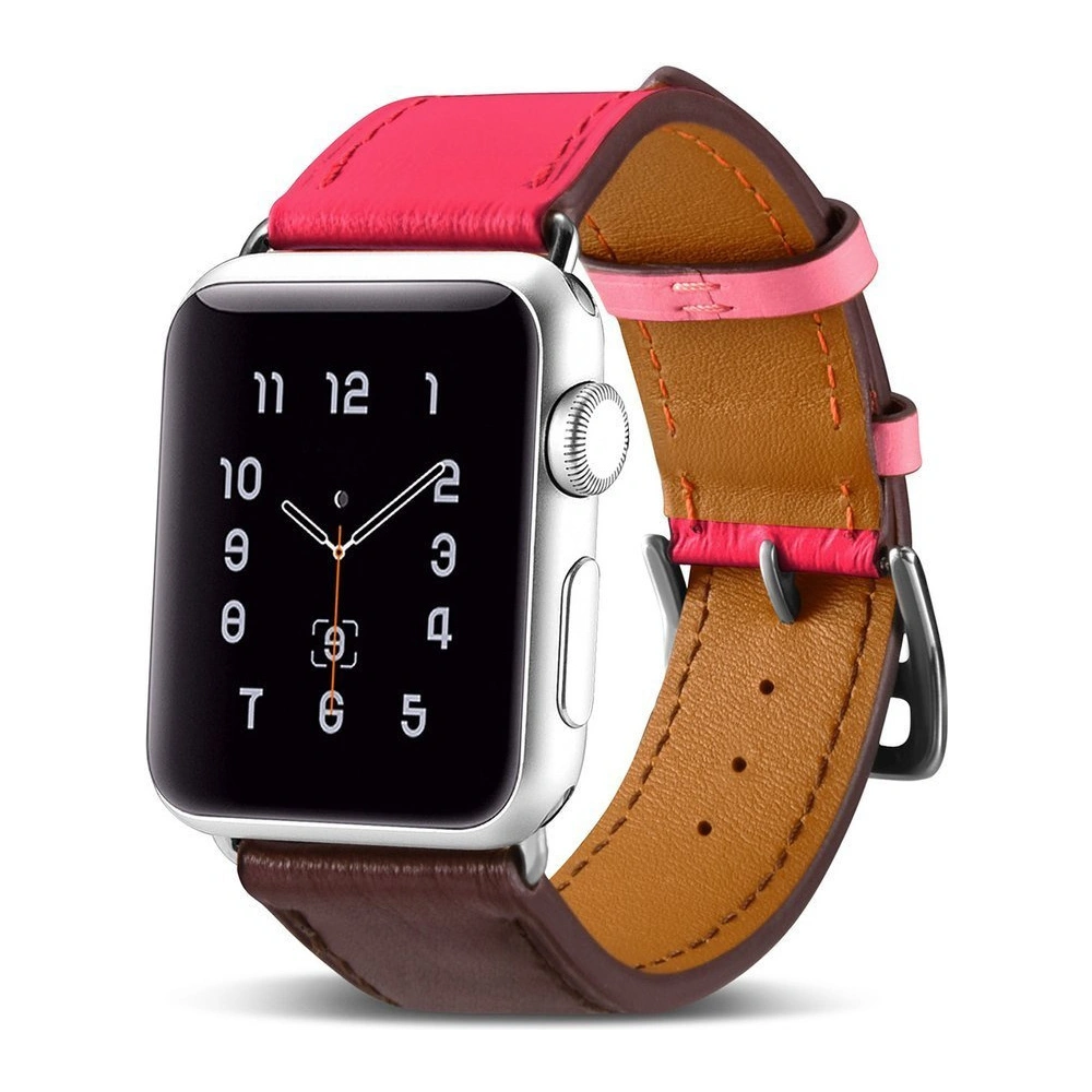 Hurtownia GSM - iCarer Leder Apple Watch 4/5/6/7/SE/8/9/Ultra 44/45/49mm braun-rosa - ICR265 - {ean13} - Hurt