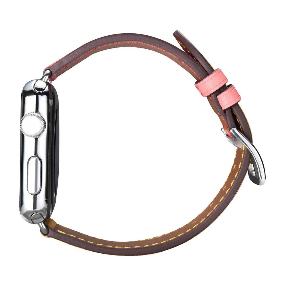 Hurtownia GSM - iCarer Leder Apple Watch 4/5/6/7/SE/8/9/Ultra 44/45/49mm braun-rosa - ICR265 - {ean13} - Hurt
