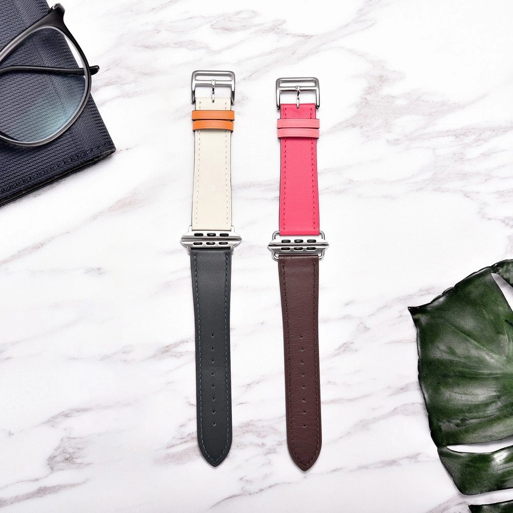 Hurtownia GSM - iCarer Leder Apple Watch 4/5/6/7/SE/8/9/Ultra 44/45/49mm braun-rosa - ICR265 - {ean13} - Hurt