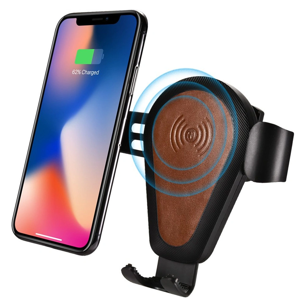 Wholesale Car Mount Wireless Charger iCarer Qi 10W Air Vent brown - ICR266 - {ean13} - Hurt