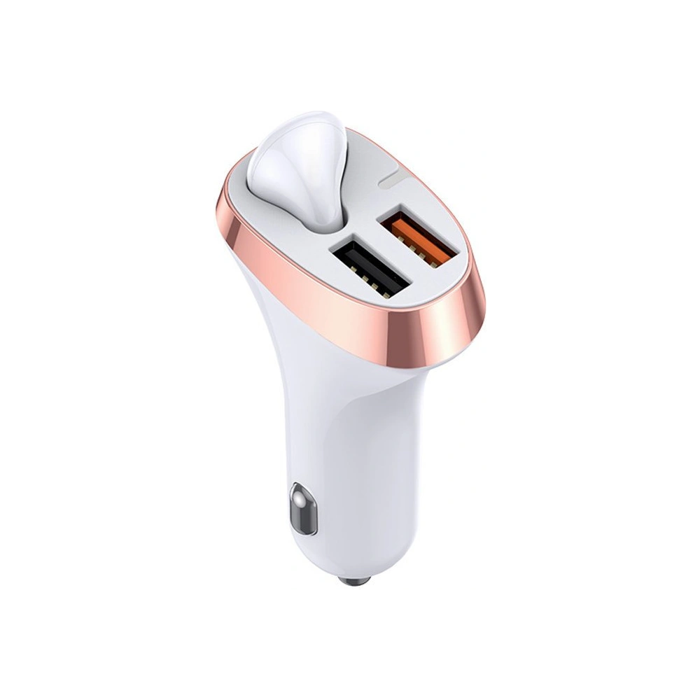 Hurtownia GSM - Auto nabíječka Joyroom 2x USB + Bluetooth sluchátko 5.0 30W 2.1 A Quick Charge 3.0 bílá (JR-CP2) - JYR562 - {ean13} - Hurt