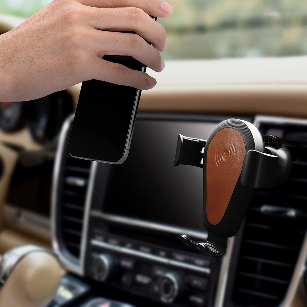 Hurtownia GSM - Upevnění do auta s bezdrátovou nabíječkou iCarer Qi 10W Air Vent hnědé - ICR266 - {ean13} - Hurt