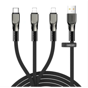 Hurtownia GSM - Kábel Joyroom 3w1 USB-A/Lightning - Lightning - USB-C 3,5A 480 Mbps 1,3m fekete (S-1335K4) - JYR563 - {ean13} - Hurt